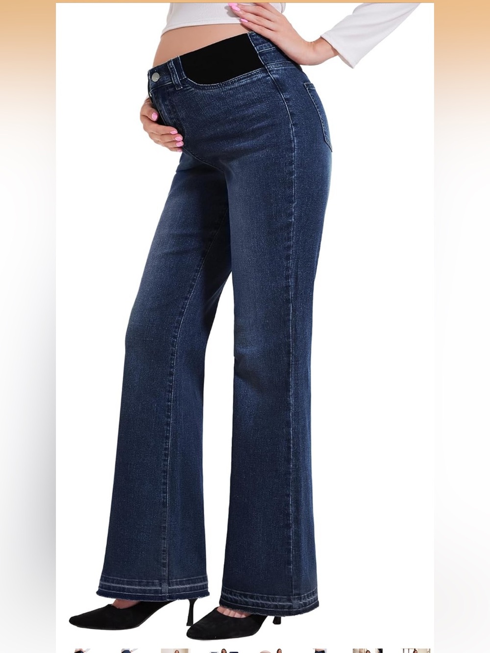Pacbreeze maternity bootcut jeans size large new